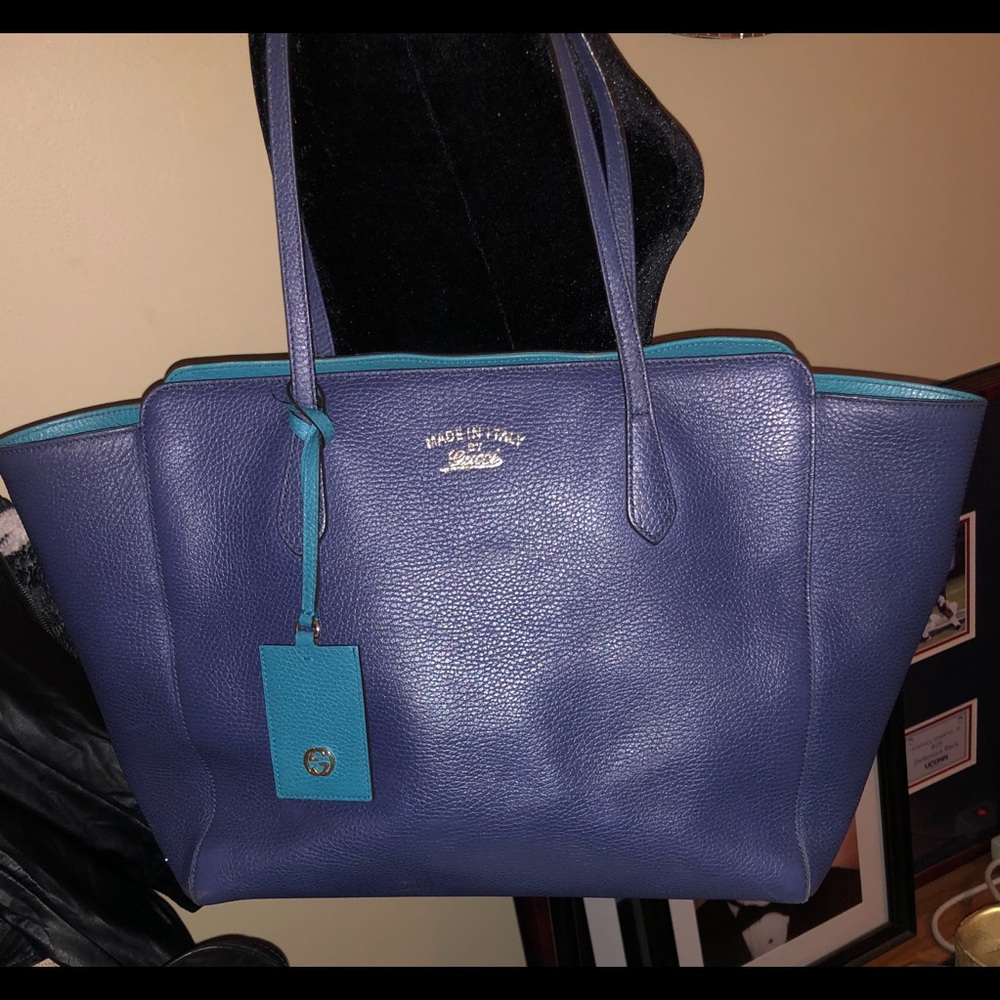 Gucci Swing Tote Blue/Teal